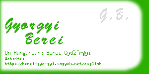 gyorgyi berei business card